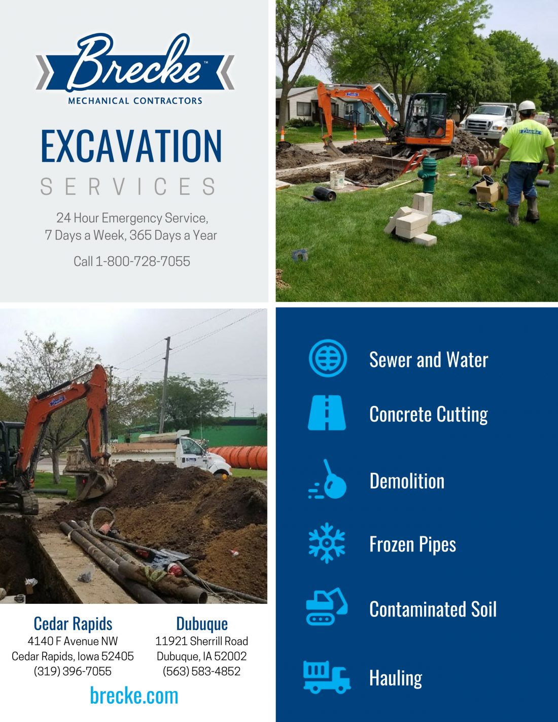 Excavation Services Line Card 2550